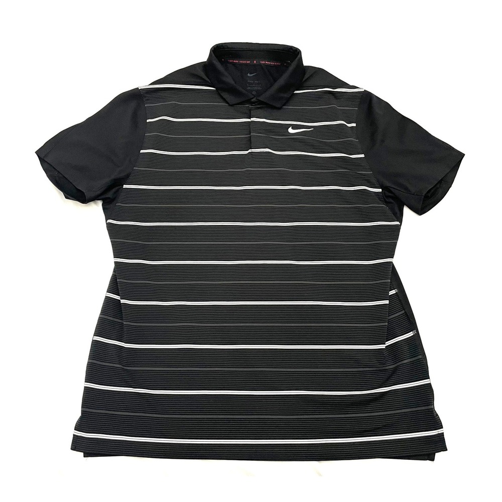 Nike Tiger Woods Collection Dri-FIT Golf Polo Mens Large Black DR5318-010